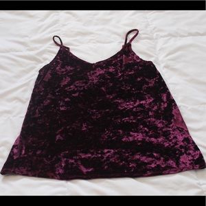 maroon velvet top